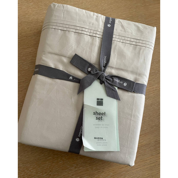 West Elm Bedding New West Elm Organic Queen Sheet Set Pearl Gray
